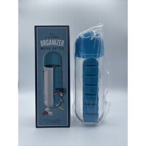 Pill & Vitamin Organizer Water Bottle -BPA Free, Odorless, Stain Resistant NEW